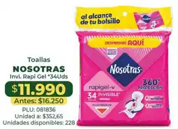 Belalcazar Nosotras Toallas Invi. Rapi Gel oferta