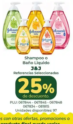 Belalcazar Johnson's baby Shampoo o Baño Liquido oferta