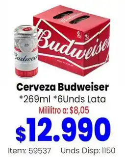 Mercamio Cerveza Budweiser oferta