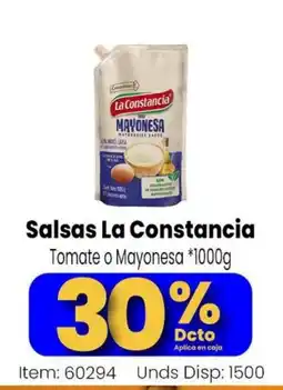 Mercamio Salsas La Constancia Tomate o Mayonesa oferta