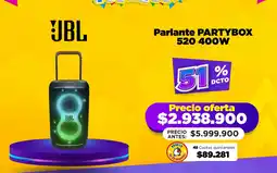 Alkomprar JBL parlante partybox 520 400W oferta