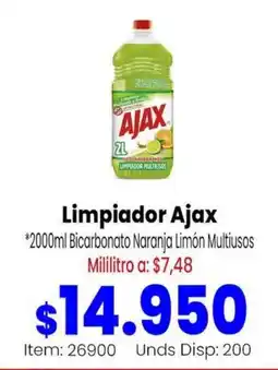 Mercamio Ajax limpiador multiusos bicarbonato naranja limón oferta