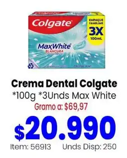 Mercamio Colgate Crema Dental Max White oferta