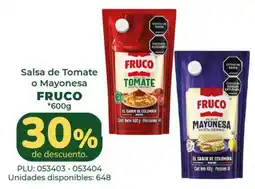 Belalcazar Fruco salsa de tomate o mayonesa oferta