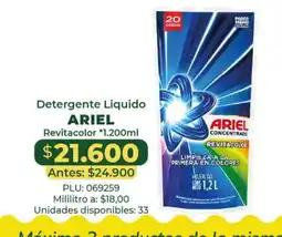 Belalcazar Ariel detergente liquido revitacolor oferta