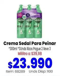 Mercamio Sedal Crema Para Peinar oferta