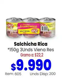 Mercamio Rica salchicha viena res oferta