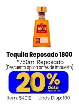Mercamio Tequila Reposado 1800 oferta