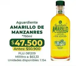Belalcazar Aguardiente amarillo de manzanares oferta