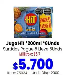Mercamio Jugo Hit oferta