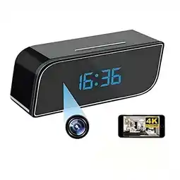 Falabella Reloj Despertador con Cámara Espía WiFi 4K y Detección de Movimiento oferta