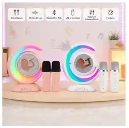 Falabella Parlante Karaoke Bluetooth Con 2 Micrófonos Luces RGB oferta