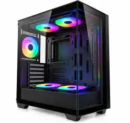 Falabella Chasis Antec VCX300 RGB Elite | 5 Fans ARGB PECERA | Vidrio Templado Panorámico | Gamer tipo PECERA oferta