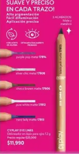 Cyzone Suave - cyplay eye lines delineador en lápiz para ojos 1.2 g oferta