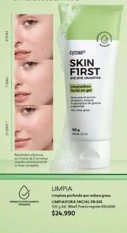 Cyzone First - skin first bye bye granos limpiadora facial en gel oferta