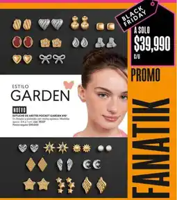 Cyzone Estilo - estuche de aretes pocket garden oferta