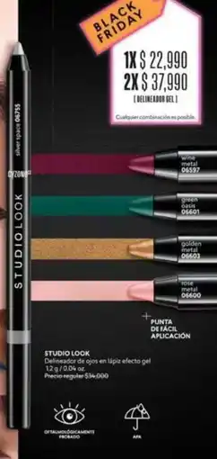 Cyzone Silver - studio look delineador de ojos en lápiz efecto gel oferta
