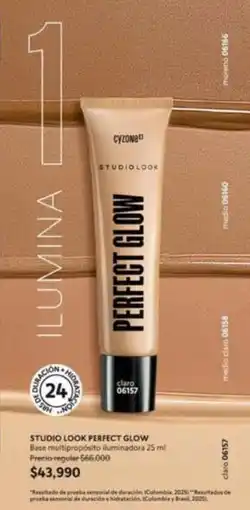 Cyzone Colombia - studio look perfect glow base multiefecto iluminadora 25 ml oferta
