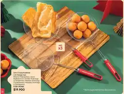 Nova Venta Mango - set x3 espumaderas con mango rojo oferta
