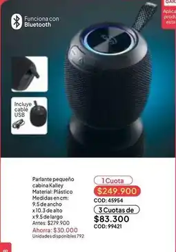 Nova Venta Kalley - parlante pequeño oferta
