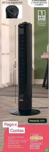 Nova Venta Pago - ventilador de torre oferta