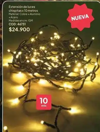 Nova Venta Extensión de luces chispitas x 10 metros cod: 46731 oferta