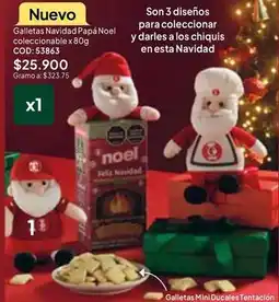 Nova Venta Noel - galletas navidad papá coleccionables x 80g cod: 53863 oferta
