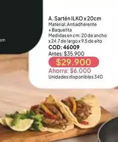 Nova Venta Ilko - sartén ilko x 20cm cod: 46009 oferta