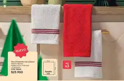 Nova Venta Set x 3 toallas rojo y blanco cod: 63540 oferta
