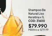 Nova Venta Keratina - shampoo be natural liso x 1l cod: 31600 oferta