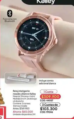 Nova Venta Kalley - reloj inteligente rosado y blanco oferta