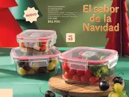 Nova Venta Tapa roja - set 3 contenedores oferta