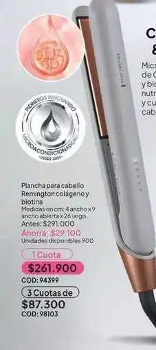 Nova Venta Remington - plancha para cabello colágeno y biotina oferta