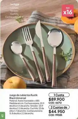 Nova Venta Universal - juego de cubiertos rustik oferta