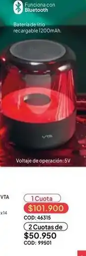 Nova Venta Vta - altavoz bluetooth oferta