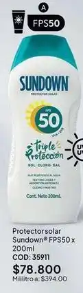 Nova Venta Sundown - protector solar fps50 x 200ml cod: 35911 oferta