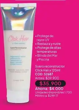 Nova Venta Hair - suero reconstructor click x 120ml cod: 52687 oferta