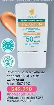 Nova Venta Nude - protector solar facial con color fps50 x 50ml cod: 28461 oferta