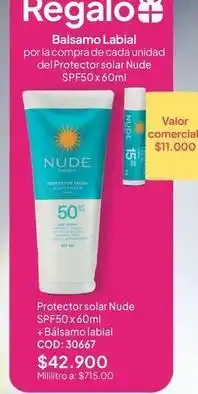 Nova Venta Nude - protector solar spf50 x 60ml + bálsamo labial cod: 30667 oferta