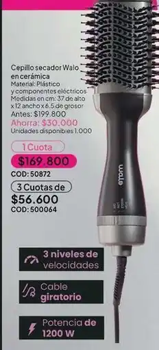 Nova Venta Cepillo secador waló en cerámica cod: 50872 oferta