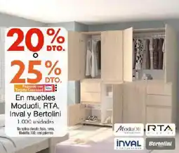 Metro Moduofi, RTA, Inval y Bertolini oferta