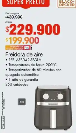Metro Black+Decker freidora de aire oferta