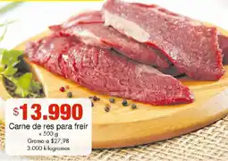 Metro Carne de res para freír oferta