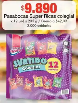 Metro Pasabocas Super Ricas colegial oferta