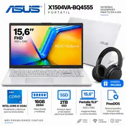 Falabella Portátil /Asus X1504VA-BQ4555 /Intel Corei5 1334U/ 16GB/ 2TB Pantalla 15,6 oferta