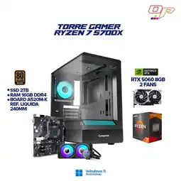 Falabella PC GAMER RYZEN 7 5700X + RTX 5060 8GB| LIQUIDA 240M| CHASIS NOVA RGB| RAM 16GB - 2.TB HIBRIDO oferta