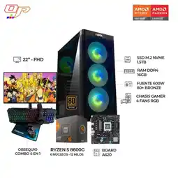 Falabella PC GAMER RYZEN 5 8600G| MONITOR 22 FULL HD 120HZ| RAM 16GB DDR5| 1.5TB + COMBO GAMER INCLUIDO oferta