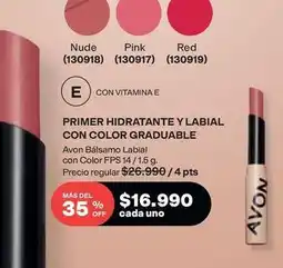 Avon Avon - primer hidratante y labial con color graduable oferta