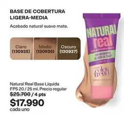 Avon Avon - natural real base liquida fps 20 oferta