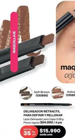 Avon Off - delineador retractil para definir y rellenar lápiz delineador para cejas 0.28 g oferta